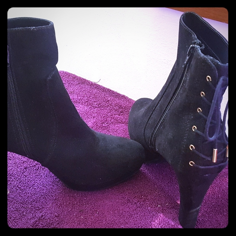 Black heels ankle boots
